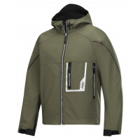 Snickers Workwear Softshell Arbeitsjacke mit Kapuze, 1219, Farbe Olive Green/Black, Größe Olive XL