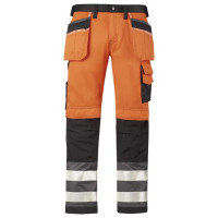 Snickers Workwear High-Vis Arbeitshose mit Holstertaschen, Klasse 2, 3233