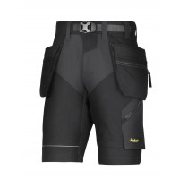 Snickers Workwear FlexiWork Arbeitsshorts+, m. HP, 6904, Farbe Black, Größe 46