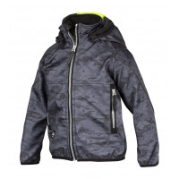 Snickers Workwear Junior Soft Shell Jacke, 7506, Farbe Steel Grey/High Visibility Yellow, Größe 134/140