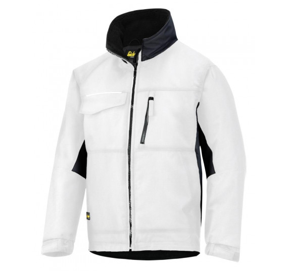 Snickers Workwear Handwerker Winter-Arbeitsjacke, Rip-Stop, 1128, Farbe White/Black, Größe XL Regular