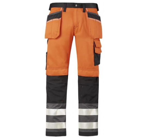 Snickers Workwear High-Vis Arbeitshose mit Holstertaschen, Klasse 2, 3233