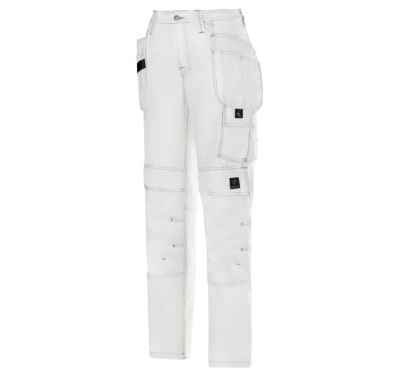 Snickers Workwear Damen Malerhose mit Holstertaschen, 3775, Farbe White, Größe 48