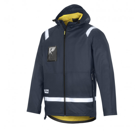 Snickers Workwear Arbeits-Regenjacke,  PU, 8200, Farbe Navy/Base, Größe S